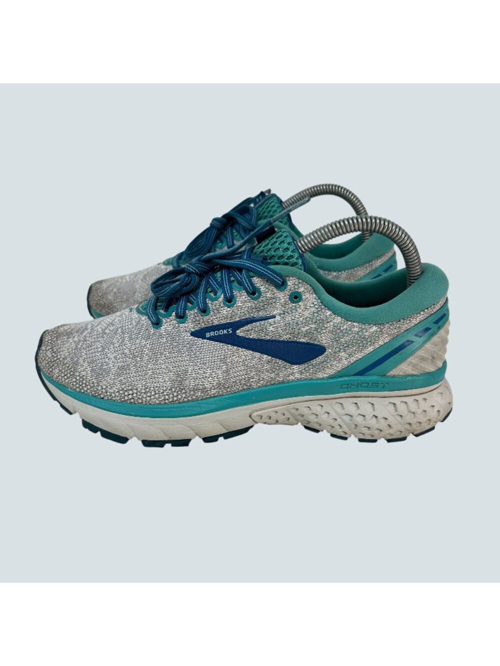 Brooks Ghost 11 Women's Size 7.5 B Gray Teal Blue Running Shoes Sneakers